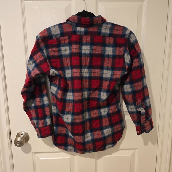 Vintage Pendleton Virgin Wool Red Shadow Flannel Button Down Shirt M - Picture 3 of 3